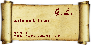 Galvanek Leon névjegykártya
